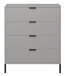 Kommode >Boulder< in Kreidegrau matt Lack QF - 81x102x45cm (BxHxT)