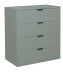 Kommode >Boulder< in Pine Green matt Lack BG - 81x87x45cm (BxHxT)