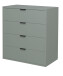 Kommode >Boulder< in Pine Green matt Lack BG - 81x87x45cm (BxHxT)
