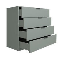 Kommode >Boulder< in Pine Green matt Lack DB - 81x102x45cm (BxHxT)