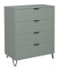 Kommode >Boulder< in Pine Green matt Lack DB - 81x102x45cm (BxHxT)