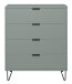 Kommode >Boulder< in Pine Green matt Lack DB - 81x102x45cm (BxHxT)