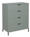 Kommode >Boulder< in Pine Green matt Lack QF - 81x102x45cm (BxHxT)