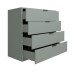 Kommode >Boulder< in Pine Green matt Lack QF - 81x102x45cm (BxHxT)