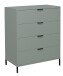 Kommode >Boulder< in Pine Green matt Lack QF - 81x102x45cm (BxHxT)