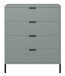 Kommode >Boulder< in Pine Green matt Lack QF - 81x102x45cm (BxHxT)
