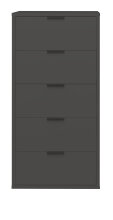 Kommode >Boulder< in Anthrazit matt Lack - 51xx45cm...
