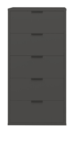 Kommode >Boulder< in Anthrazit matt Lack BG - 51x108x45cm (BxHxT)