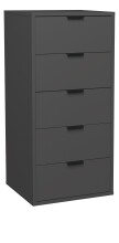 Kommode >Boulder< in Anthrazit matt Lack BG - 51x108x45cm (BxHxT)