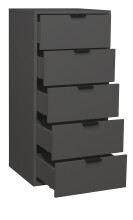 Kommode >Boulder< in Anthrazit matt Lack BG - 51x108x45cm (BxHxT)