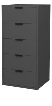 Kommode >Boulder< in Anthrazit matt Lack BG - 51x108x45cm (BxHxT)