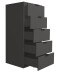 Kommode >Boulder< in Anthrazit matt Lack BG - 51x108x45cm (BxHxT)