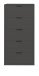 Kommode >Boulder< in Anthrazit matt Lack BG - 51x108x45cm (BxHxT)