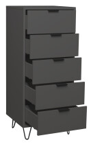 Kommode >Boulder< in Anthrazit matt Lack DB - 51x123x45cm (BxHxT)