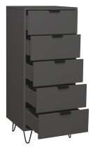 Kommode >Boulder< in Anthrazit matt Lack DB - 51x123x45cm (BxHxT)