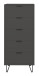 Kommode >Boulder< in Anthrazit matt Lack DB - 51x123x45cm (BxHxT)