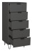 Kommode >Boulder< in Anthrazit matt Lack DB - 51x123x45cm (BxHxT)