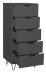Kommode >Boulder< in Anthrazit matt Lack DB - 51x123x45cm (BxHxT)