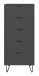 Kommode >Boulder< in Anthrazit matt Lack DB - 51x123x45cm (BxHxT)