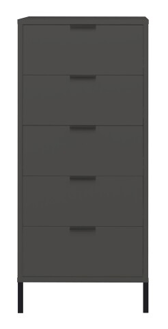 Kommode >Boulder< in Anthrazit matt Lack QF - 51x123x45cm (BxHxT)