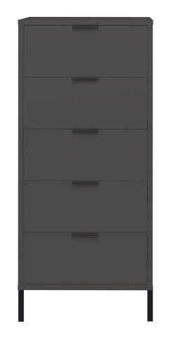 Kommode >Boulder< in Anthrazit matt Lack QF - 51x123x45cm (BxHxT)