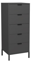 Kommode >Boulder< in Anthrazit matt Lack QF - 51x123x45cm (BxHxT)