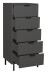 Kommode >Boulder< in Anthrazit matt Lack QF - 51x123x45cm (BxHxT)
