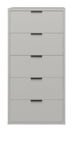 Kommode >Boulder< in Kreidegrau matt Lack BG - 51x108x45cm (BxHxT)