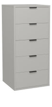Kommode >Boulder< in Kreidegrau matt Lack BG - 51x108x45cm (BxHxT)