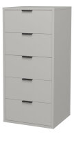 Kommode >Boulder< in Kreidegrau matt Lack BG - 51x108x45cm (BxHxT)