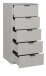 Kommode >Boulder< in Kreidegrau matt Lack BG - 51x108x45cm (BxHxT)