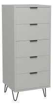 Kommode >Boulder< in Kreidegrau matt Lack DB - 51x123x45cm (BxHxT)