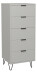 Kommode >Boulder< in Kreidegrau matt Lack DB - 51x123x45cm (BxHxT)