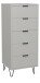 Kommode >Boulder< in Kreidegrau matt Lack DB - 51x123x45cm (BxHxT)