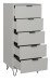 Kommode >Boulder< in Kreidegrau matt Lack DB - 51x123x45cm (BxHxT)
