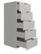Kommode >Boulder< in Kreidegrau matt Lack DB - 51x123x45cm (BxHxT)