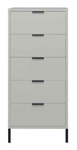 Kommode >Boulder< in Kreidegrau matt Lack QF - 51x123x45cm (BxHxT)