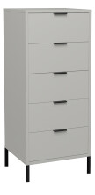 Kommode >Boulder< in Kreidegrau matt Lack QF - 51x123x45cm (BxHxT)