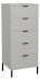 Kommode >Boulder< in Kreidegrau matt Lack QF - 51x123x45cm (BxHxT)