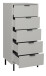 Kommode >Boulder< in Kreidegrau matt Lack QF - 51x123x45cm (BxHxT)