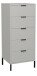 Kommode >Boulder< in Kreidegrau matt Lack QF - 51x123x45cm (BxHxT)