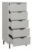 Kommode >Boulder< in Kreidegrau matt Lack QF - 51x123x45cm (BxHxT)