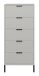 Kommode >Boulder< in Kreidegrau matt Lack QF - 51x123x45cm (BxHxT)