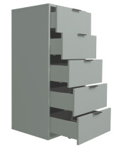 Kommode >Boulder< in Pine Green matt Lack DB - 51x123x45cm (BxHxT)