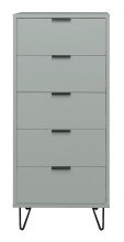 Kommode >Boulder< in Pine Green matt Lack DB - 51x123x45cm (BxHxT)
