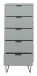 Kommode >Boulder< in Pine Green matt Lack DB - 51x123x45cm (BxHxT)
