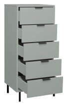 Kommode >Boulder< in Pine Green matt Lack QF - 51x123x45cm (BxHxT)