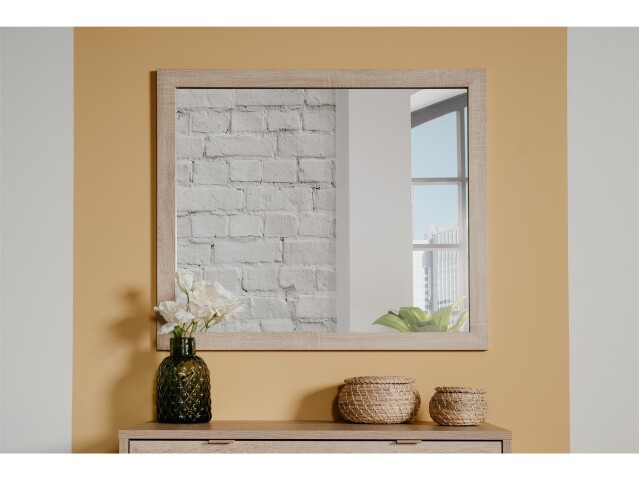 Wandspiegel >Kuta< in Sonoma-Eiche - 80x70x2cm (BxHxT)