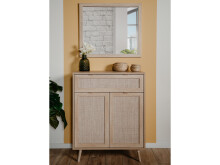 Wandspiegel >Kuta< in Sonoma-Eiche - 80x70x2cm (BxHxT)