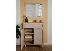 Wandspiegel >Kuta< in Sonoma-Eiche - 80x70x2cm (BxHxT)